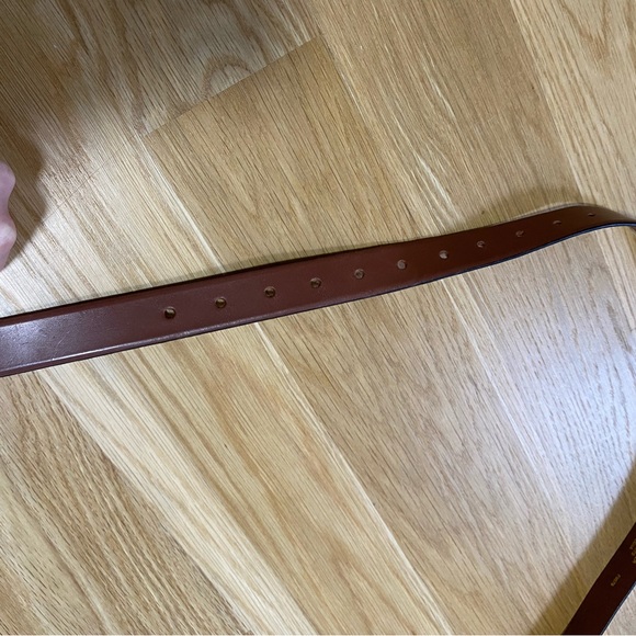 J. Crew Camel Leather Belt with Polished Gold Buckle in Size S - Picture 4 of 6